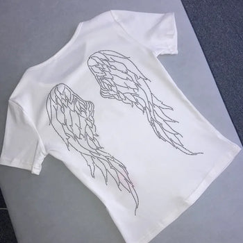 Wing Hotfix Short Sleeve Tee Stretch Basic Y2K