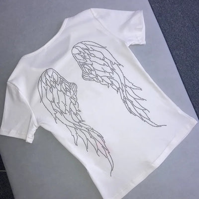 Wing Hotfix Short Sleeve Tee Stretch Basic Y2K