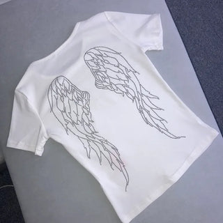 Wing Hotfix Short Sleeve Tee Stretch Basic Y2K