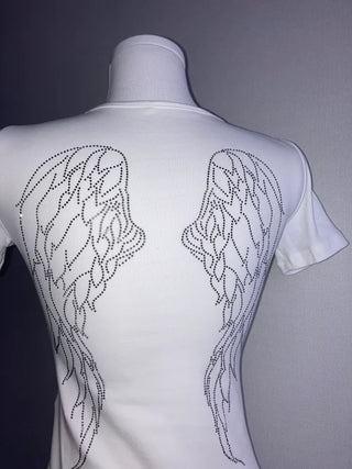 Wing Hotfix Short Sleeve Tee Stretch Basic Y2K