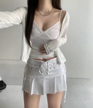 Delicate Fit V-neck Loose Cardigan Button Transitional Outerwear