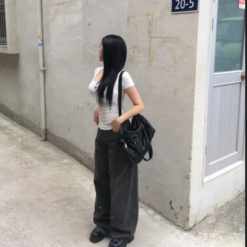Jennie Carpenter Asymmetrical Wide Pants Fit Trousers Cotton