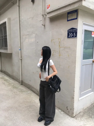 Jennie Carpenter Asymmetrical Wide Pants Fit Trousers Cotton