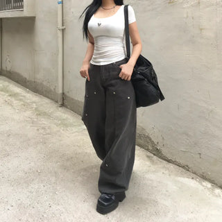 Jennie Carpenter Asymmetrical Wide Pants Fit Trousers Cotton