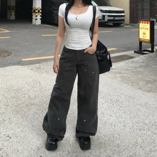 Jennie Carpenter Asymmetrical Wide Pants Fit Trousers Cotton