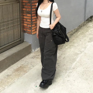 Jennie Carpenter Asymmetrical Wide Pants Fit Trousers Cotton