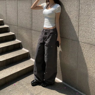 Jennie Carpenter Asymmetrical Wide Pants Fit Trousers Cotton