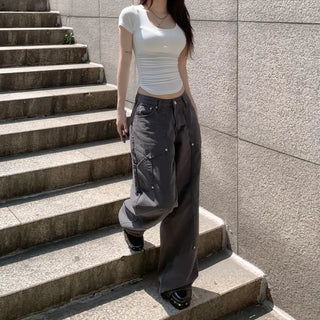 Jennie Carpenter Asymmetrical Wide Pants Fit Trousers Cotton