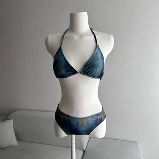 Marble Cover-up Piece Bikini Resort Look Monokini One-piece