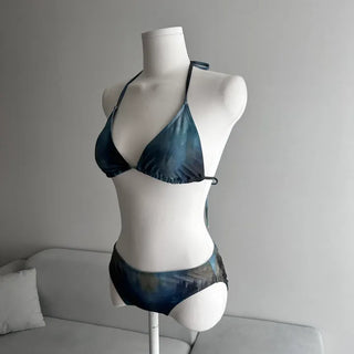 Marble Cover-up Piece Bikini Resort Look Monokini One-piece