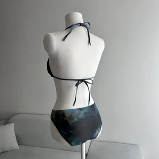 Marble Cover-up Piece Bikini Resort Look Monokini One-piece