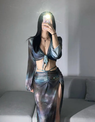 Marble Cover-up Piece Bikini Resort Look Monokini One-piece