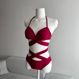 X-Twist Halter Neck Bikini Sexy Glam Fit Pool