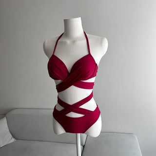 X-Twist Halter Neck Bikini Sexy Glam Fit Pool