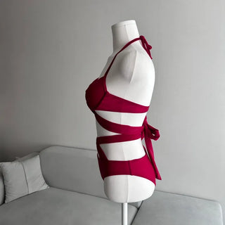 X-Twist Halter Neck Bikini Sexy Glam Fit Pool