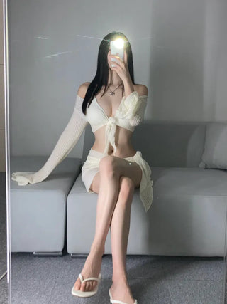 Cover-up Bikini Underboob Sexy Glam Fit Cover Halterneck