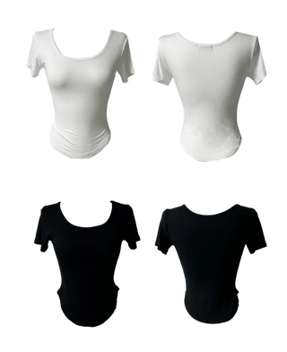 Spandex Rolled Hem Short Sleeve Tee Unique Sexy