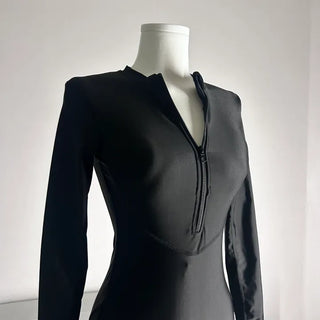Surfing Front Zipper Rash Guard Bodysuit Monokini Bikini