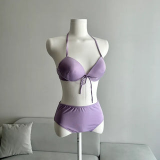 Rainbow See-through Cover-up Bikini Set Piece Resort Look