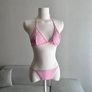 Short Sleeve Piece Bikini Ribbon Cover-up Body Profile