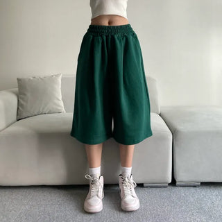 Pintuck Bermuda Pants Training Shorts Unisex Wear Unique