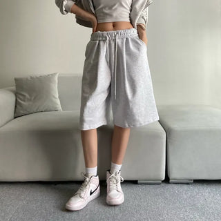 Pintuck Bermuda Pants Training Shorts Unisex Wear Unique