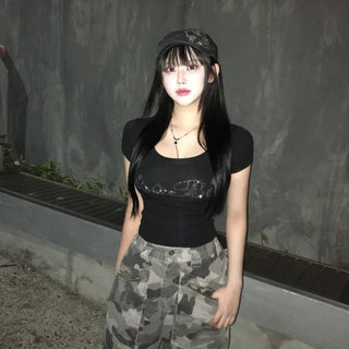 3D Multi-Pocket Military Pants Camo Cargo Wide Unisex