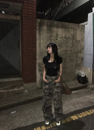 3D Multi-Pocket Military Pants Camo Cargo Wide Unisex