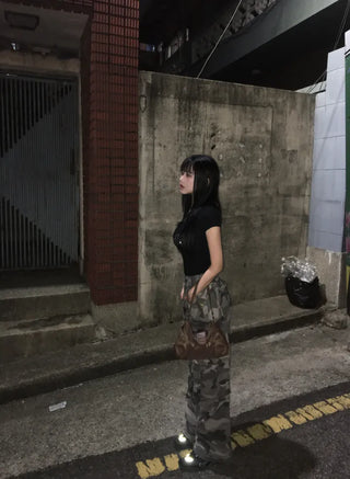 3D Multi-Pocket Military Pants Camo Cargo Wide Unisex