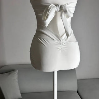 Voluminous Halter Shirred Strap Bikini Super Life-changing Photo