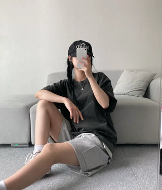 Pigment Lettering Unisex Loose Fit Short Sleeve Oversized