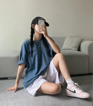 Pigment Lettering Unisex Loose Fit Short Sleeve Oversized