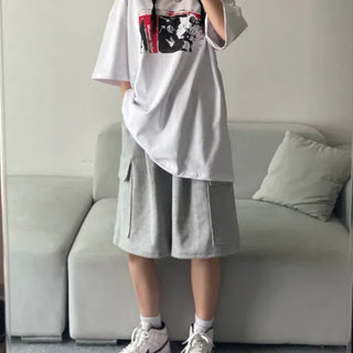 Printed Unisex Loose Fit Short Sleeve Oversized Pigment