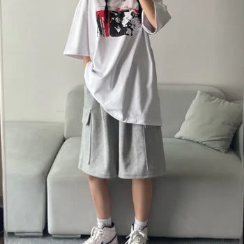 Printed Unisex Loose Fit Short Sleeve Oversized Pigment