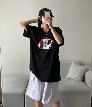 Printed Unisex Loose Fit Short Sleeve Oversized Pigment