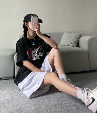 Printed Unisex Loose Fit Short Sleeve Oversized Pigment