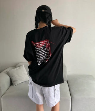 Printed Unisex Loose Fit Short Sleeve Oversized Pigment