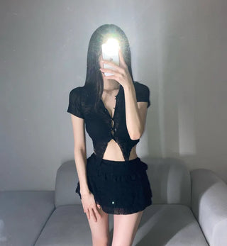 Special Offer!! 1007. Short Sleeve Collared Cover-up Swimsuit