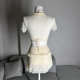Special Offer!! 1007. Short Sleeve Collared Cover-up Swimsuit
