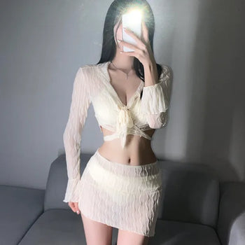 Piece Lace Cardigan Bikini Cover-up Unique Sexy Glam