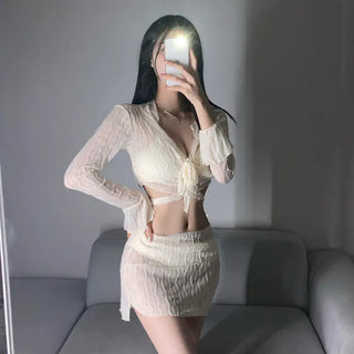 Piece Lace Cardigan Bikini Cover-up Unique Sexy Glam