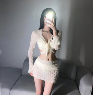 Piece Lace Cardigan Bikini Cover-up Unique Sexy Glam