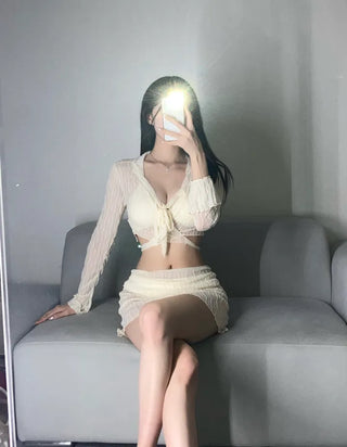 Piece Lace Cardigan Bikini Cover-up Unique Sexy Glam