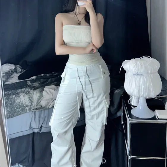 Pocket String Cargo Pants Unique Daily Petite Size