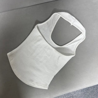 U-Neck Halter Ribbed Sleeveless Top Neck Basic Inner
