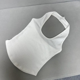 U-Neck Halter Ribbed Sleeveless Top Neck Basic Inner