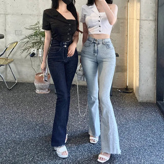 Asymmetrical Half-Off-Shoulder Short-Sleeve Shirt Off-Shoulder Short Sleeve