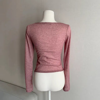 Bri Lettering See-through Long Sleeve Summer Anti-shading Tee