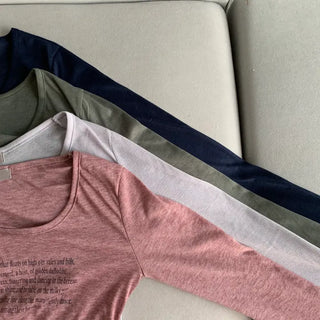 Bri Lettering See-through Long Sleeve Summer Anti-shading Tee