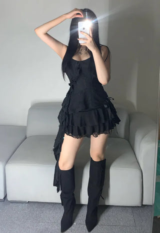 Fairy Tale Asymmetrical Frill Sleeveless Unique Vintage Tail